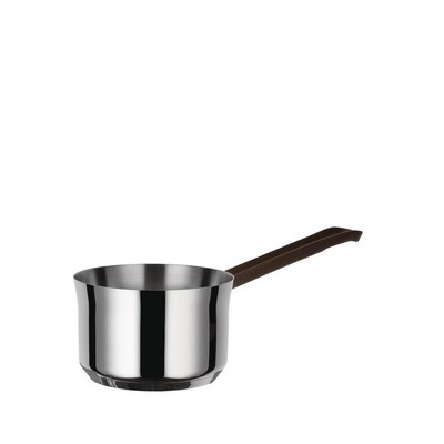 ALESSI Alessi-edo Long-handled saucepan in 18/10 stainless steel suitable for induction